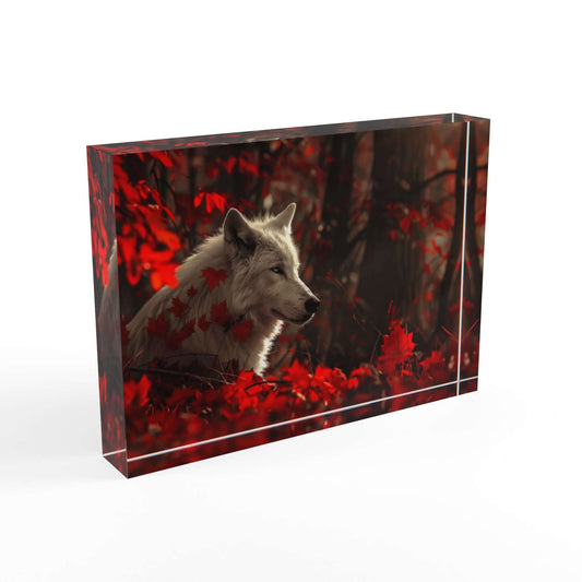 Wolf in Autumn Photo Block - Nature Decor for Home & Gifts - Buy Now at shWolf in Autumn Photo Block - Nature Decor for Home & GiftsHome DecorPrintifyShekh Brend15696510180163195458op_name